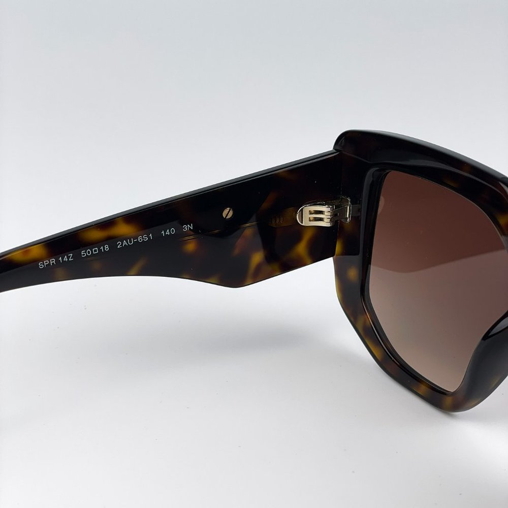 🔥Prada PR14ZS 2AU6S1 Sunglasses Tortoise Brown Gradient Square Women - Picture 13 of 15